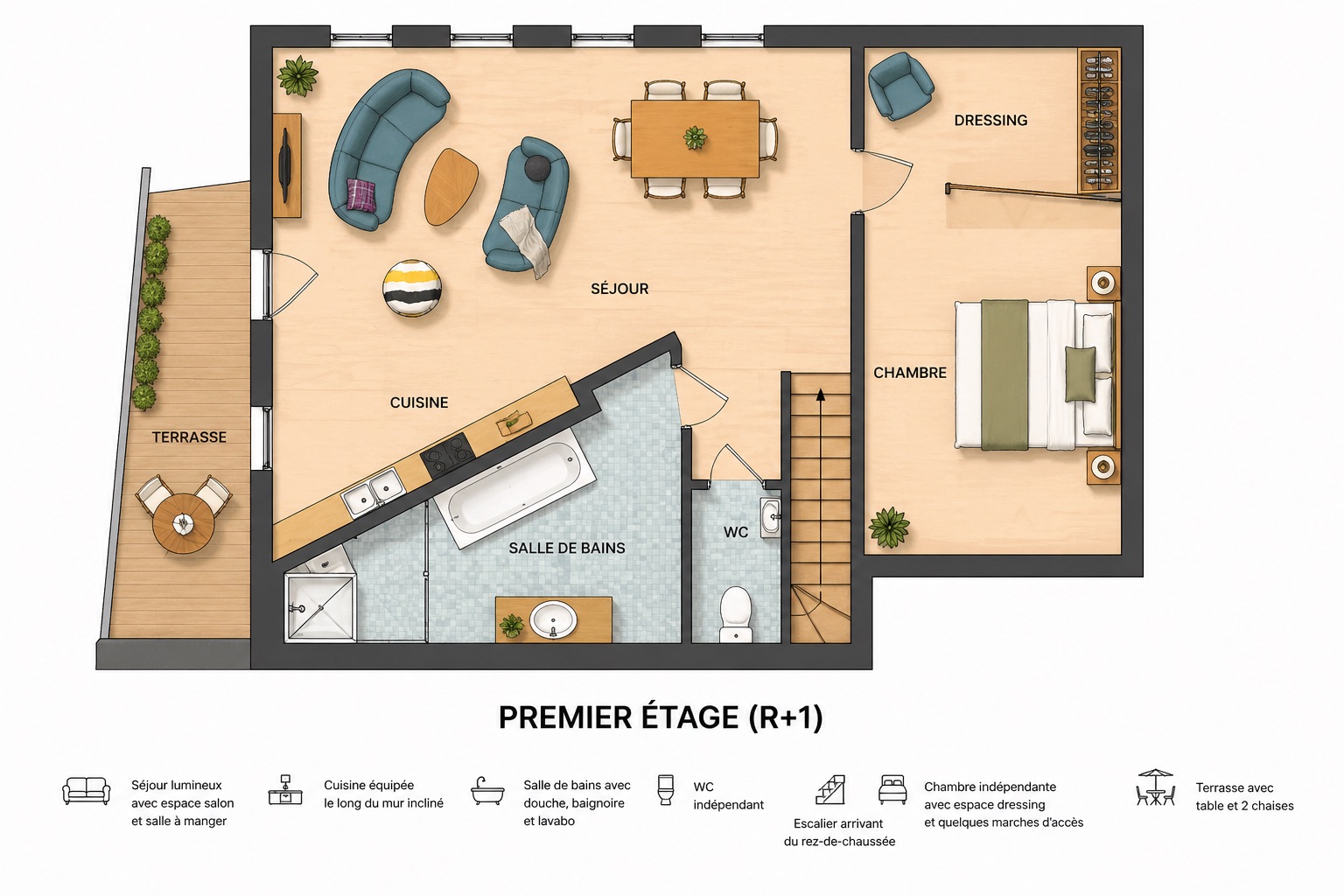 Plan de l'appartement